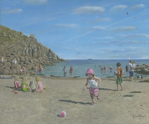 Painting of Porthgwarra Beach, Cornwall, England