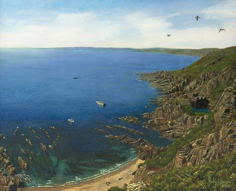 Painting - Whitsand Bay from Rame Head, Cornwall