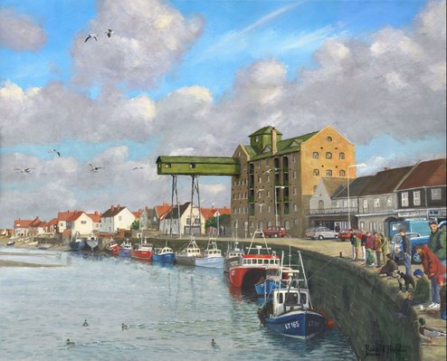 Painting - Crabbing, Wells-next-the-Sea, Norfolk