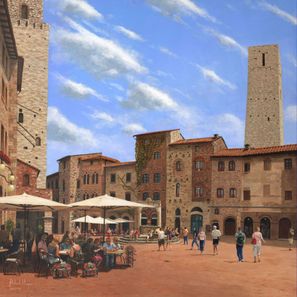 Piazza della Cisterna, San Gimignano, Tuscany