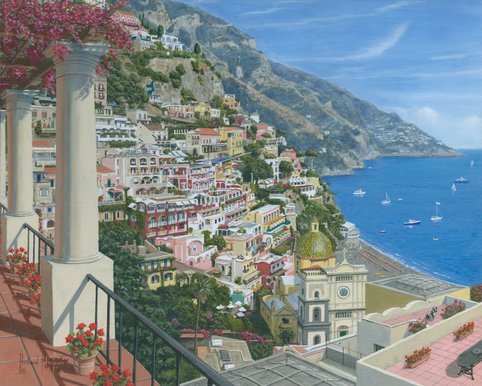 Painting - Positano Vista, Amalfi, Italy