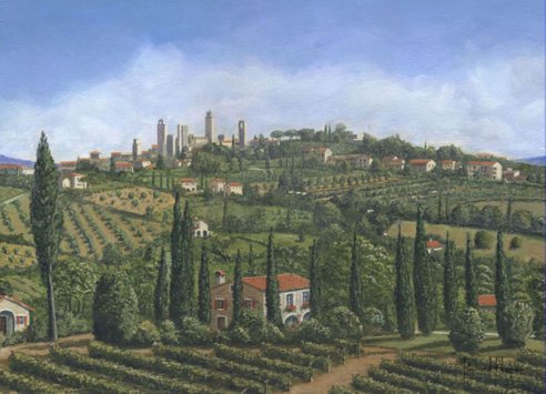 Painting - San Gimignano, Tuscany
